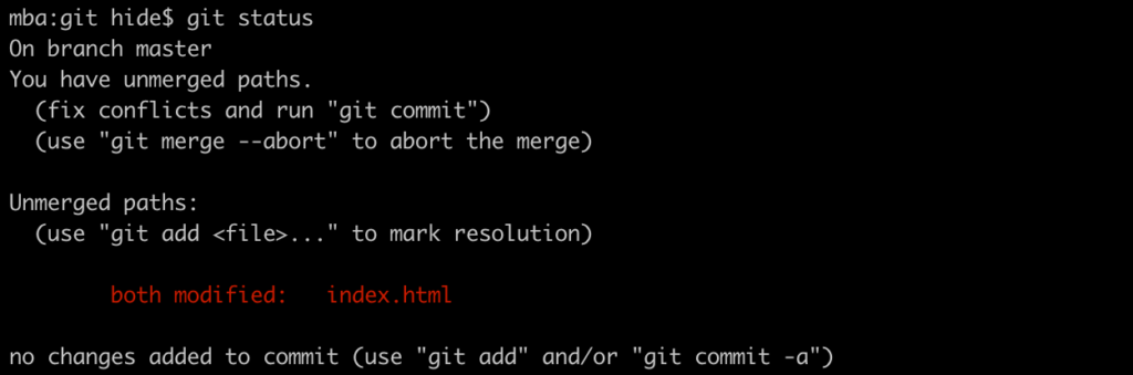 git status