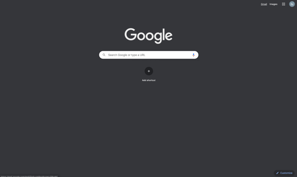 スクリーンショットするGoogleの画面