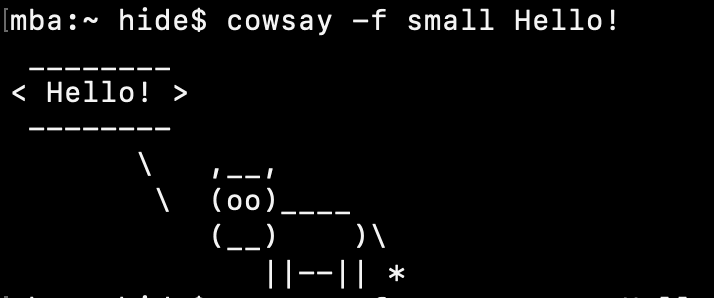 cowsay small