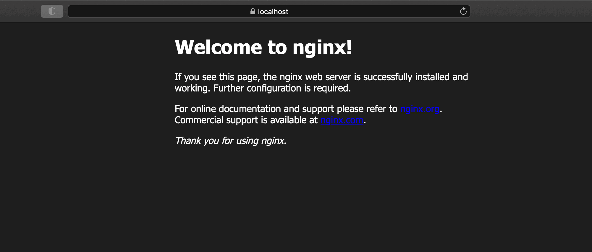 https通信でnginxのデフォルト画面にアクセス