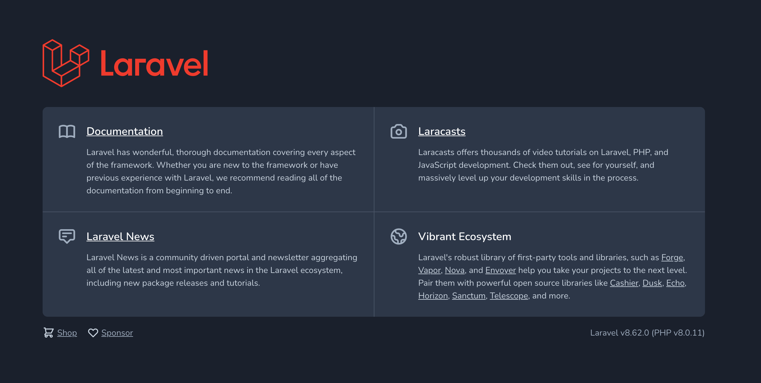 Laravel8 Default Page